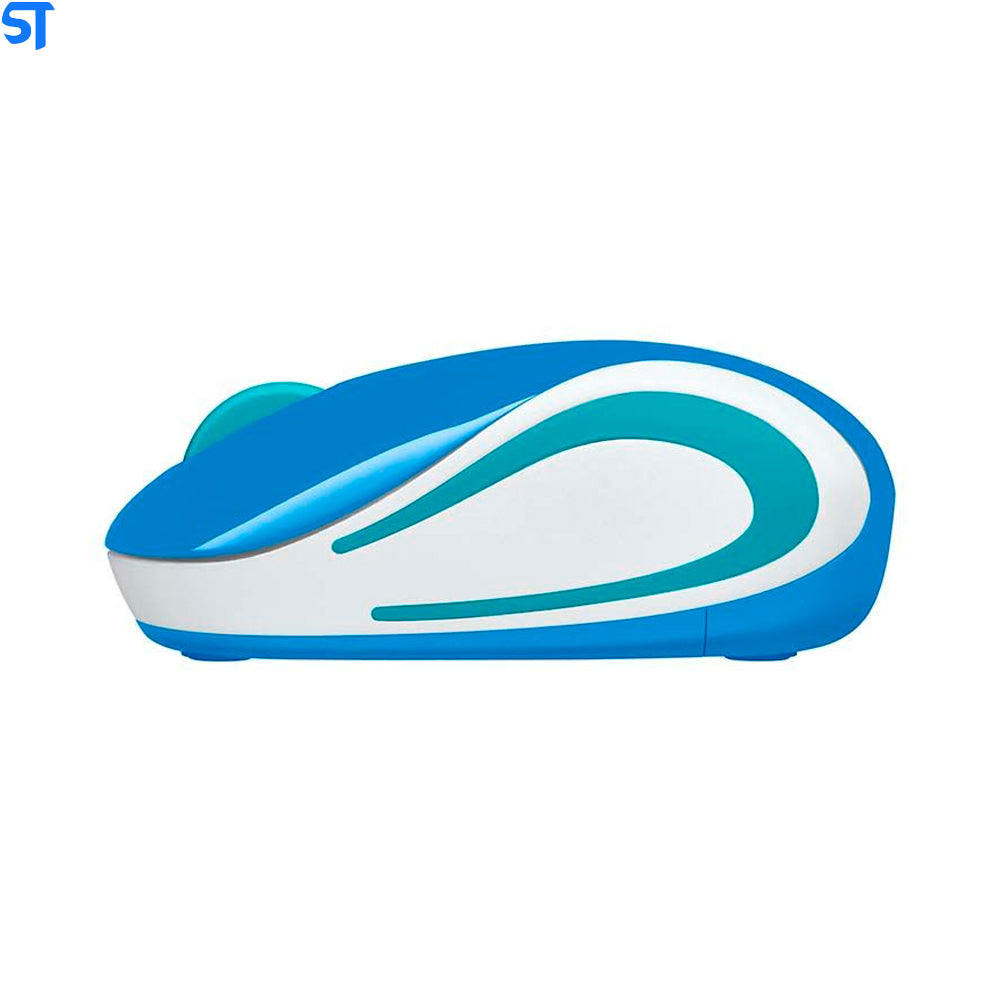 Mini Mouse Sem Fio Logitech M187 Com Receptor Conexão USB e Pilha Inclusa - Azul